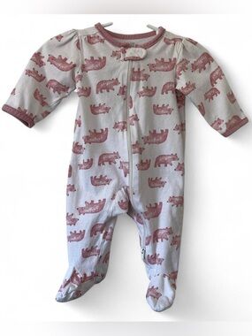 3M Girl One Piece Carter’s Pink Bear Footie Coverall